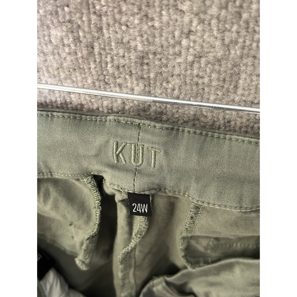 Kut From the Kloth Ankle Trouser Pants Womens Size 24W Green High Rise Stretch - Picture 3 of 12